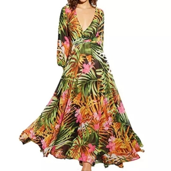 NEW Long floral maxi dress - Picture 4 of 4